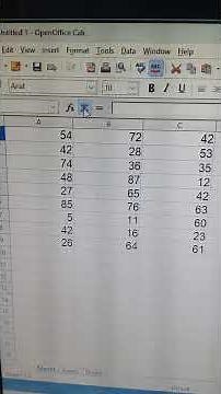 How to use autosum feature in Open office calc#excel #openoffice #spreadsheet #exceltips