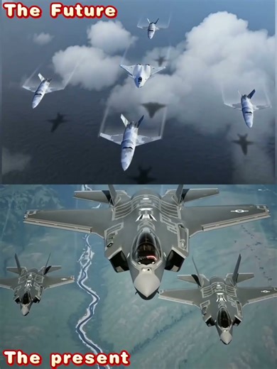 Modern Fighters vs. Future Fighters ⚔️ #f35 #lightning #stealthfighter #futuretech #aifighting