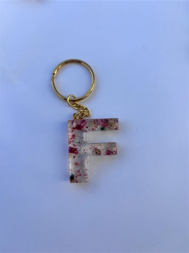 Custom Resin Letter Keychain, Personalized Handmade Resin Art Gift - Etsy