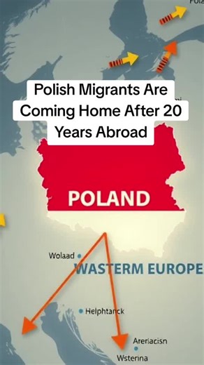 MAP MIGRATIONS Polish Migrants Are Coming Home After 20 Years Abroad For the first time since joining the EU in 2004, more Poles are returning home than leaving. Over 25,000 came back from the UK alone last year. Poland's economy tripled, and the diaspora noticed. Follow for more migration stories they don't talk about. Polish heritage and history No BS Polish diaspora Polish identity and culture Eastern European history facts Polish resistance and resilience #Polishheritage #PolishHistory #ww2h
