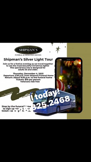 Spots are filling fast. Call today to get some of the last seats available! | Shipman's Funeral & Cremation Service of Pryor