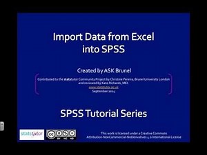 Import data from Excel into SPSS