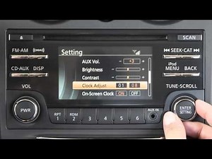 How to adjust the clock of the 2015 Nissan Rogue
