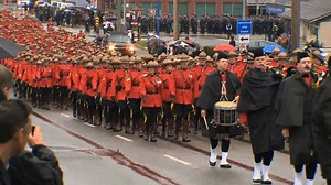 690K views · 2.1K reactions | Thousands braved the rain and cold to attend the full regimental funeral procession for Abbotsford police officer John Davidson, who was shot and killed in the line of duty on Nov. 6. | CBC Vancouver | Facebook