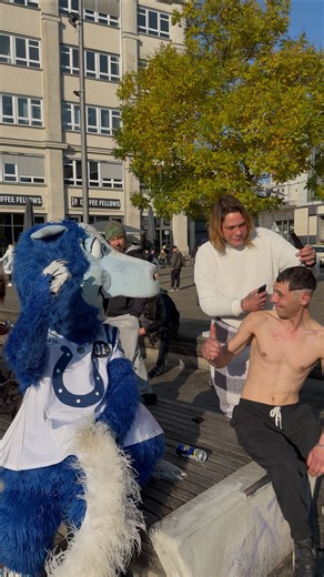 Blue | outdoor haircut | Instagram