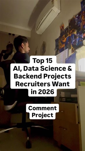 sumit on Instagram: "Comment “project” to get full list… In 2026, recruiters don’t care about another todo app. They care about engineers who understand how real systems are built. What actually stands out: • AI agents and multimodal systems • MLOps and production pipelines • Event-driven architectures • Real-time data processing I’ve curated 15 portfolio projects across AI, Data Science, and Backend that reflect real production work. 🤖 AI: Multi-agent systems, medical diagnostics, edge 