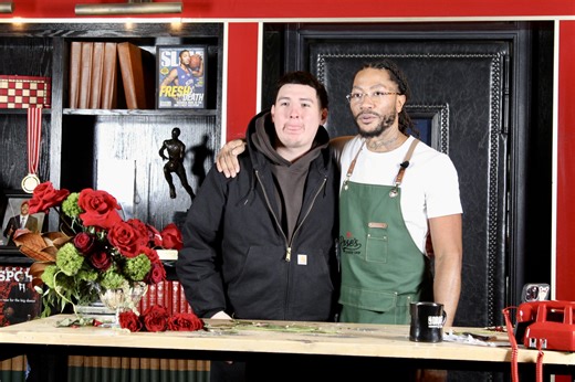 Derrick Rose Set Up A 1-Day Flower Shop To Meet Fans And Hand Out Free Roses