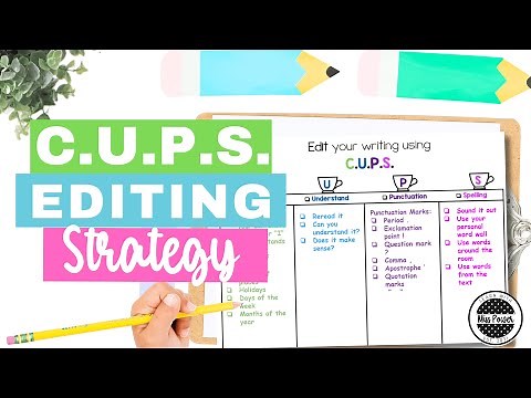 Editing your writing using C.U.P.S.