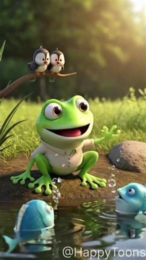 A cute Frog 🐸 #shotsvideo #aianimation #cuteanimals