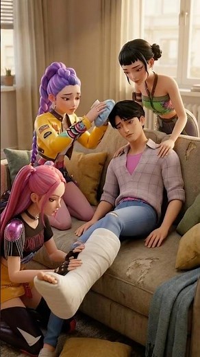 Kpop Demon Hunters Rumi, Mira & Zoey Take Care of Injured Jinu 🤕💖