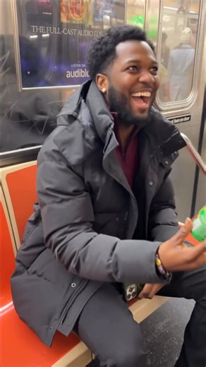 Devon Rodriguez on Instagram: "How would you react if I painted you on the train?"