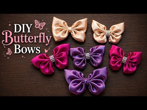 🦋DIY Butterfly Hair Bow Clips | Easy Satin Hair Accessories Tutorial In Tamil🦋