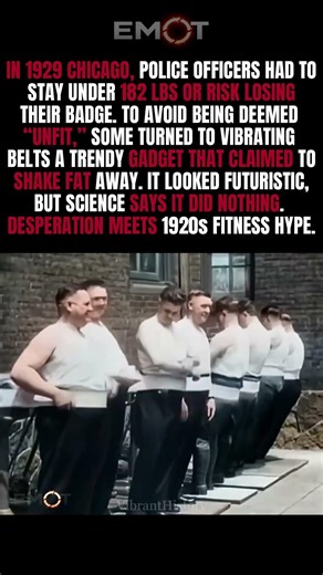 Would You Vibrate to Keep Your Badge? ⚡ #ChicagoHistory #VintageFitness #PoliceHistory #Roaring
