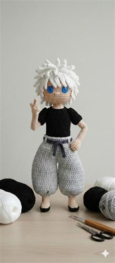 Gojo Satoru Crochet Pattern PDF, Jujutsu Kaisen Amigurumi Doll, Digital Download - Etsy Canada