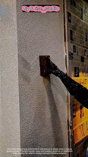 This Wall Texture Technique Is Genius! Amazing Zigzag Plaster Finish