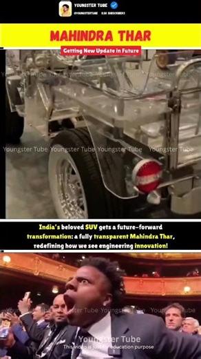 Mahindra Thar Goes FULL TRANSPARENT! 😱 | Future of Cars Is Here 🚘💎 #explore #trendingnow #shorts