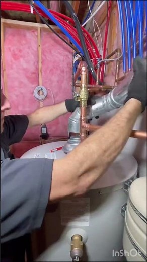 Installing the vent connector using the M18 shear cutters.