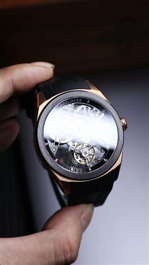 Agelocer Free-sprung Ceramics Bezel Flying Tourbillon Watch| 9101H1-R