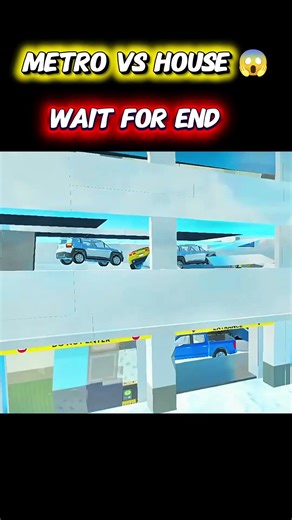 Metro vs House Survival Challenge 😱 #beamngexperiments #beamngdrive