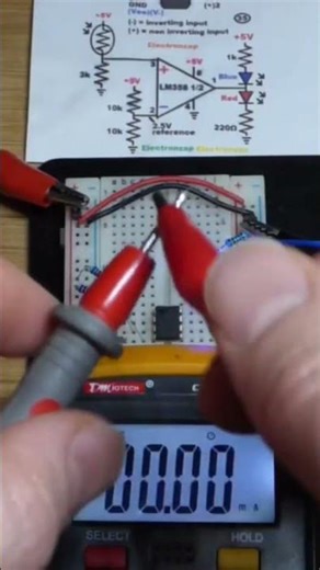 Output Current Multimeter Measured Non Inverting Comparator Op Amp LM358