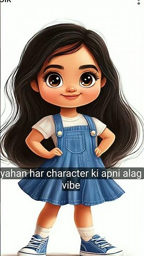 cute girl cartoon 🥰✨🌈🎶#enjoy #viral # girl #cartoon