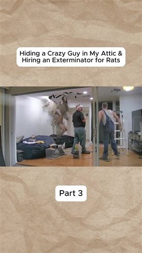 Hiding a Crazy Guy in My Attic & Hiring an Exterminator for Rats #vlog #troll #prank #viral #fyp