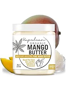 Mango Butter Raw Organic, Unrefined, Skin Moisturizing, Mango Body Butter, Raw Mango Butter, Mango Shea Butter, Organic Mango Butter, Mango Butter Body Cream, Mango Hair Butter 8oz