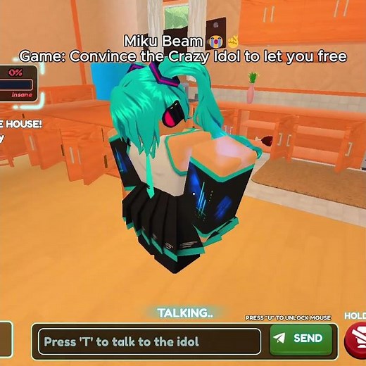 Miku Beam in Convince the CRAZY Idol to let you free | Roblox