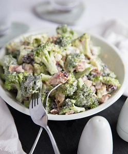 Creamy Broccoli Salad with Bacon | Don't Go Bacon My Heart