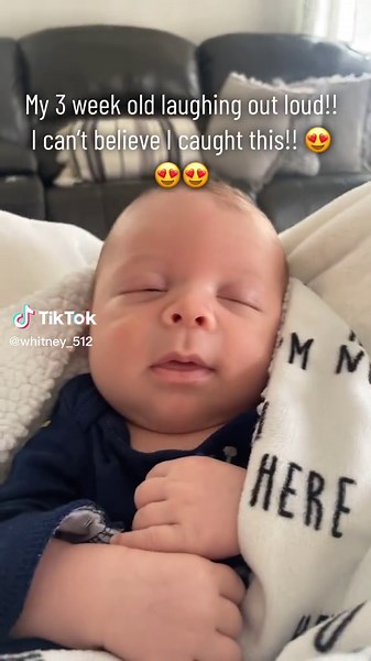 Adorable Newborn Baby Boy's First Laugh Caught on Camera!