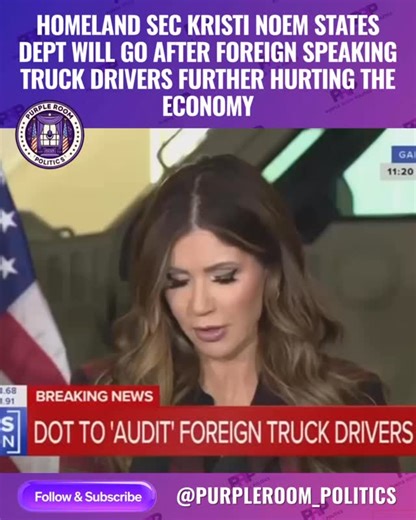 U.S. Secretary of Homeland Security Kristi Noem recently stated that the department is actively targeting illegal migrants driving commercial trucks and other vehicles, not specifically based on their language but on their unlawful immigration status and the danger they pose to public safety. Noem has argued that having unauthorized foreign drivers on U.S. roads endangers citizens and that enforcing existing laws, including English proficiency requirements for commercial drivers, is crucial for 