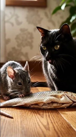 A Mouse And A Cat cooking Fish | Cartoon Video