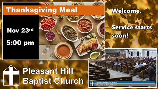 PHBC Worship Service | Pleasant Hill Baptist Church