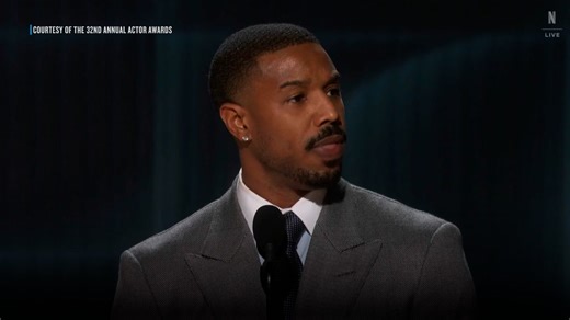Michael B. Jordan Says He 'Feels the Love' as He Gets Rousing Reaction for Surprise Actor Award Win