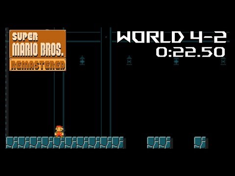 Super Mario Bros Remastered: World 4-2 Speedrun - 0:22.50