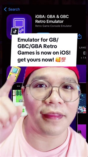 saw it from a video and i was like wth!?! 😲 Emulator for GB/GBC/GBA Retro Games is now on iOS! get yours now! 🥰💯🥰 no more android only emulators! #retrogames #emulator #emulatorgaming #gameboy #gameboycolor #gameboyadvance #retrogaming #fyp #foryoupage #whatsupmgakasams