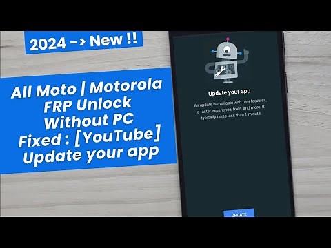 All Moto/Motorola 2024 [Android 12/13] Bypass (FRP) Google Lock Without PC - Fix YouTube Update app