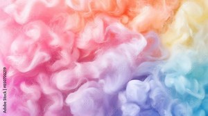 abstract background texture of cotton smoky fluffy texture soft pastel color background with soft cotton wool and steam effect or cotton candy Stock Video