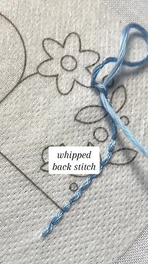 Whipped Back Stitch Embroidery Tutorial