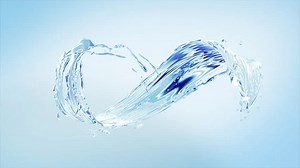 Waving Background. Clear Blue Water Filling the Screen. Beautiful Water Surface Splashing in slow motion. Blue Waterline. Clean water surface on white background.Abstract liquid.4k Ultra HD 3840x2160.