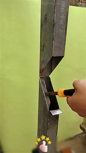 No more trouble bending square steel to 90°! One cutting trick saves the day🔥