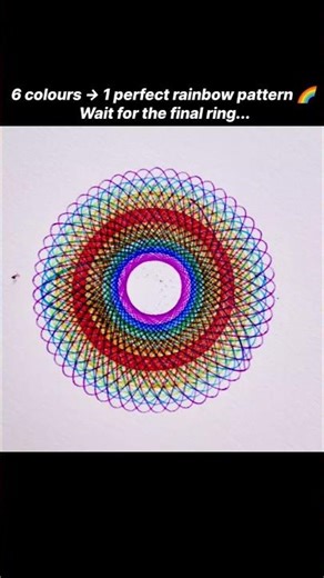 6 Colour Rainbow Spirograph🌈 | Satisfying Pattern Art