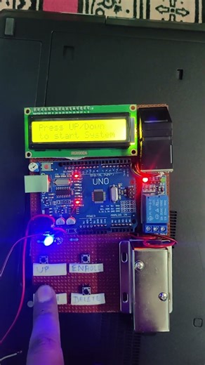 fingerprint security door lock #arduino #roboticskits #electronic #arduinoproject