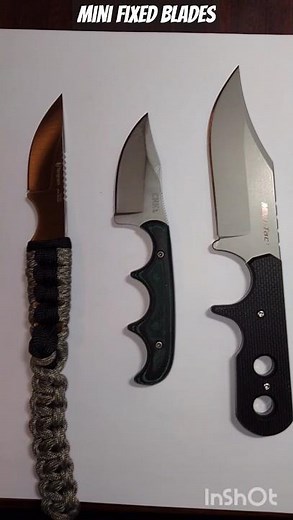 mini Fixed Blades Cold Steel Mini-Tac - CRKT Minimalist - Kizer Tangram Brevis #edc