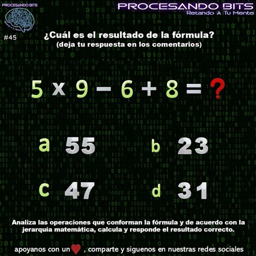 Reto 45 | Juego Matemático