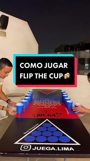TUTORIAL DE FLIP THE CUP en nuestra mesa 3 en 1 🍻😎 #flipthecup #fyp #foryoupage #parati #foryou #juegosparabeber