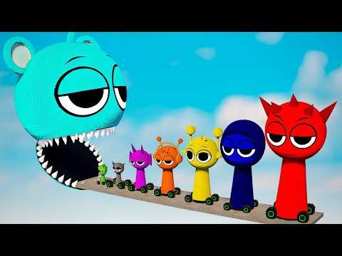 Big & Small INCREDIBOX Sprunki CARS Vs Giant Sky | TEARDOWN