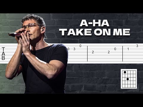 a-ha - Take On Me - Tab & Chords on Screen (Easy to Follow)