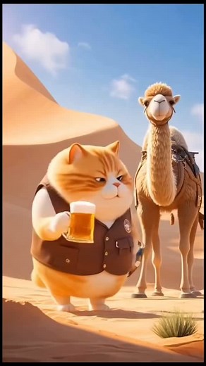 13K views · 4.1K reactions | Today eat camel  #cat #camel #ai #animation #story | Orange Cats | Facebook