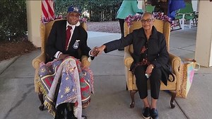 Former Tuskegee Airman Dr. Hillard Pouncy Jr. celebrates his 100th birthday